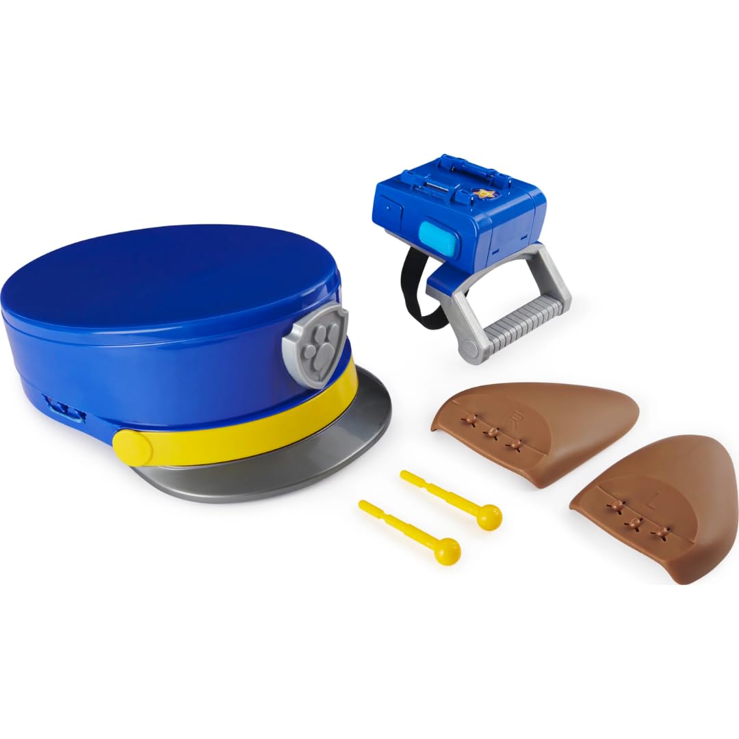 ICMinds Gifts Paw patrol - Paw patrol toys girls & boys super hero set includes 1 x Hat, 1 x Wrist Launcher, 2 x Projectiles, 2 x Ears, 1 x Instruction Sheet - Chase role play set