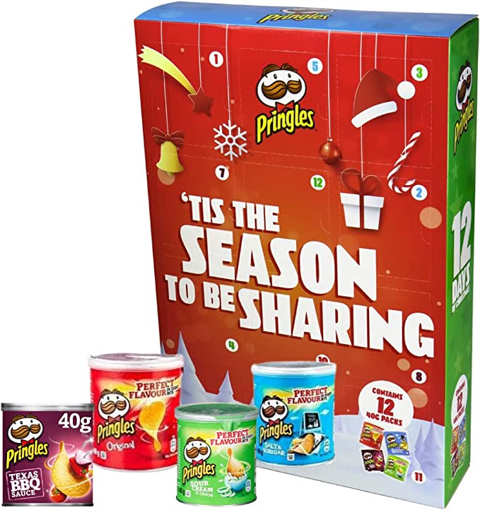 Pringles Advent Calendar - Pringles Advent Calendar 2023 - 12 Days Countdown to Christmas pringles advent calendar 12 x 40g pringles classic flavours