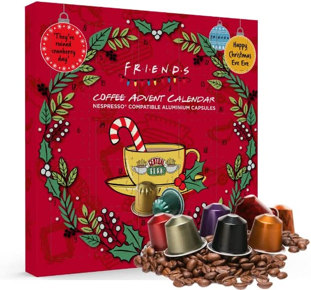FRIENDS Nespresso advent calendar - Coffee Advent calendar 2022 includes French and Italian espresso, cinnamon, choco cherry, caramel toffee, speculoos, crème brûlée and brazilian lungo flavours
