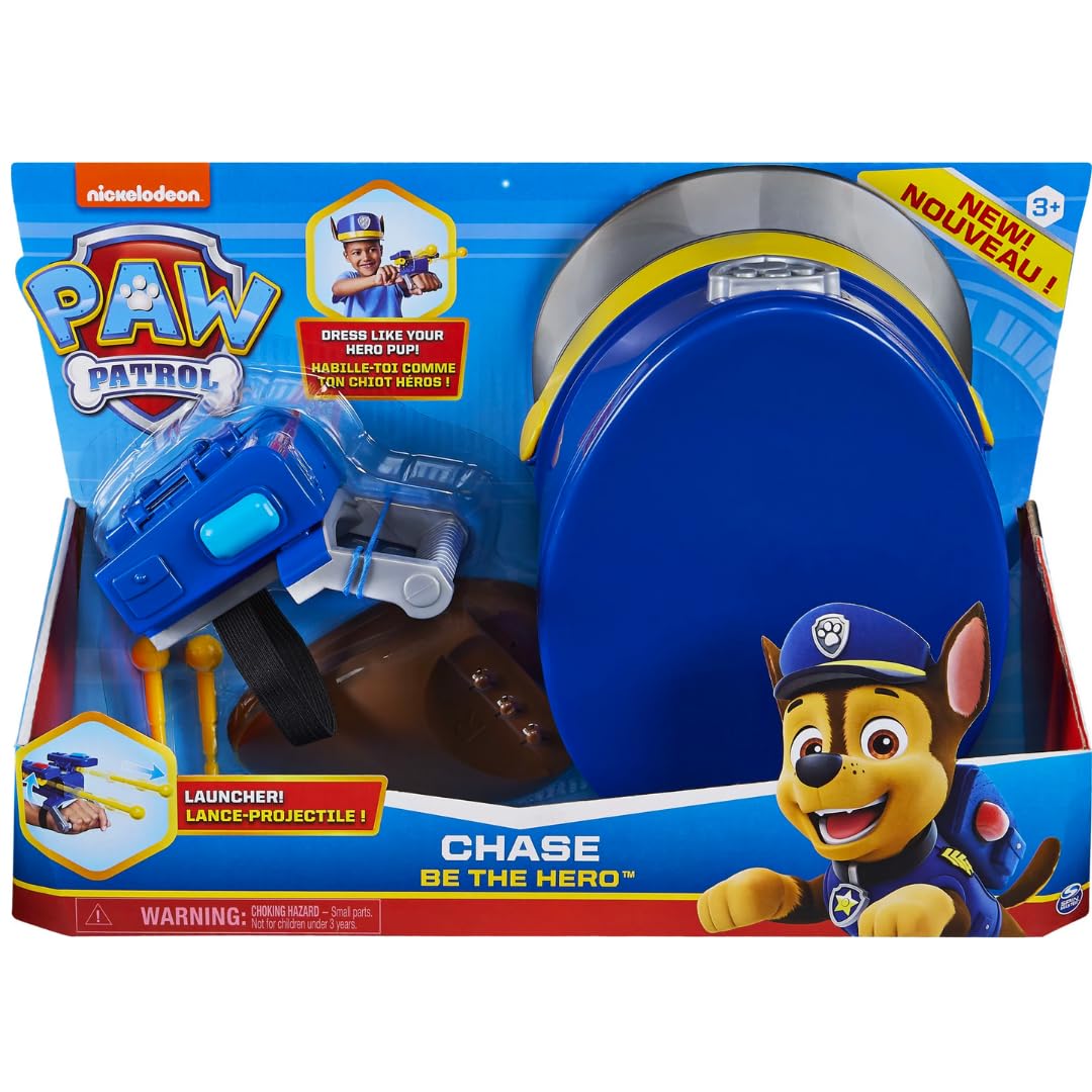 ICMinds Gifts Paw patrol - Paw patrol toys girls & boys super hero set includes 1 x Hat, 1 x Wrist Launcher, 2 x Projectiles, 2 x Ears, 1 x Instruction Sheet - Chase role play set
