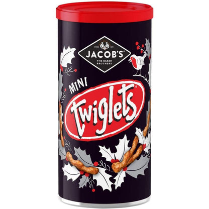 Jacob's Mini Twiglets 200g, Knobbly Shape, Zingy Taste, Crunchy, savoury, Whole Wheat Sticks, Mini Twiglets High in Fibre wholegrain, Pack of 2