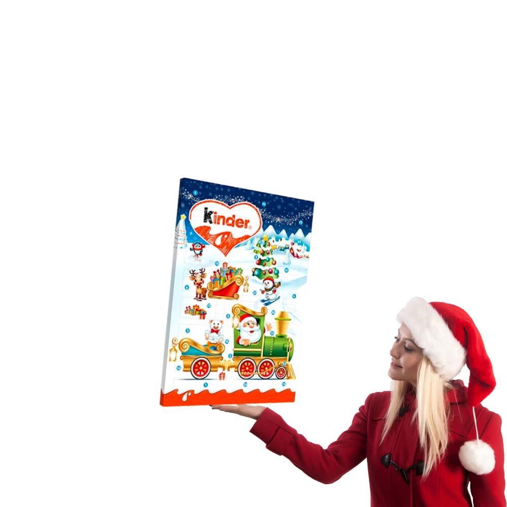 Kinder advent calendar - kinder chocolate advent calendar 2025 kids Christmas countdown - 24 pieces individually wrapped mini kinder bars - Christmas chocolate gift advent