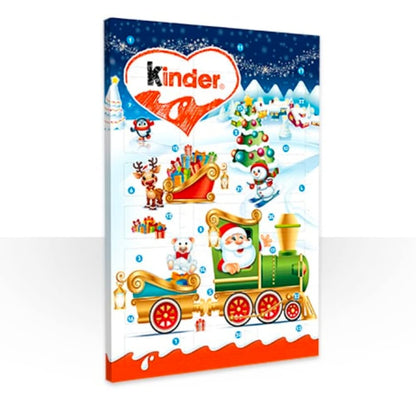 Kinder advent calendar - kinder chocolate advent calendar 2025 kids Christmas countdown - 24 pieces individually wrapped mini kinder bars - Christmas chocolate gift advent