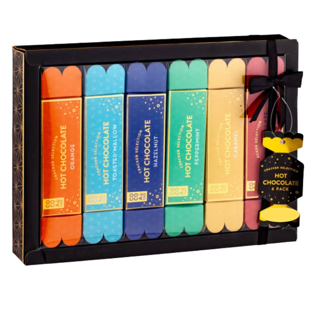 Hot chocolate gift set - flavoured hot chocolate gift set for kids men women adult - christmas gifts options white hot chocolate - chocolate orange salted caramel & more