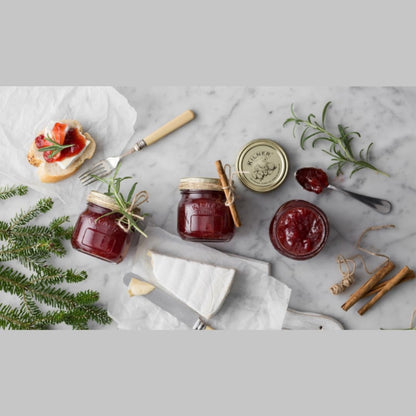 Christmas Jam Gift Set – Selection of 6 Premium Jam Jars (Strawberry, Raspberry, Orange Marmalade, Lemon & Blackcurrant preserve) – Jam Gift for Jam Lovers