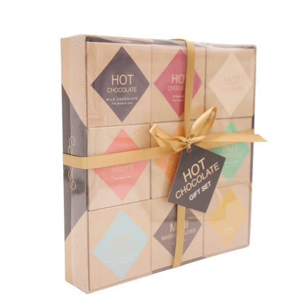 Hot chocolate gift set - flavoured hot chocolate gift set for kids men women adult - christmas gifts options white hot chocolate - chocolate orange salted caramel & more