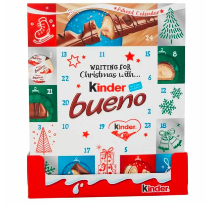 Bueno Kinder Advent Calendar 167g - Kinder Chocolate Advent 2025 - Christmas Chocolate for Kids - chocolate advent calendar 2025 adults men women