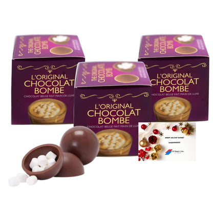 Hot chocolate options - Hot chocolate bomb gift set & extra marshmallow toppers for hot chocolate stations - Hot chocolate melt filled with marshmallows -