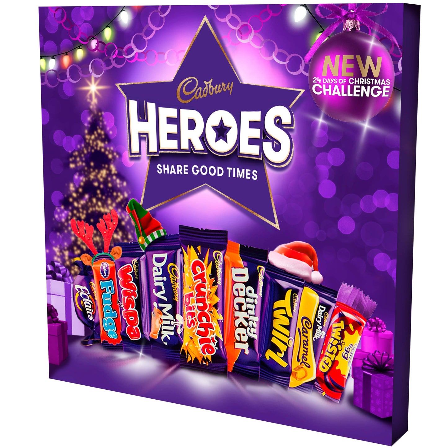 Cadbury Heroes Christmas Adventure Chocolate Advent Calendar, 232 g, Pack of 4