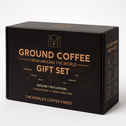 Coffee from Around the World – Luxury Ground Coffee Gift Set with Reusable Stainless Steel Filter | Christmas 2025 Limited Edition