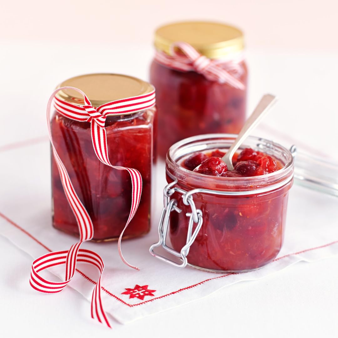 Christmas Jam Gift Set – Selection of 6 Premium Jam Jars (Strawberry, Raspberry, Orange Marmalade, Lemon & Blackcurrant preserve) – Jam Gift for Jam Lovers