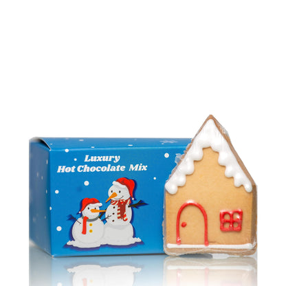 Christmas eve luxury gift hamper kids Christmas hot chocolate and marshmallow gift hamper with snowman socks, gingerbread house, candy cane, snowman mug and more gift set for kids toddlers