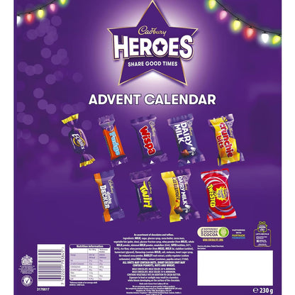 Cadbury Heroes Premium Advent Calendar, 230g