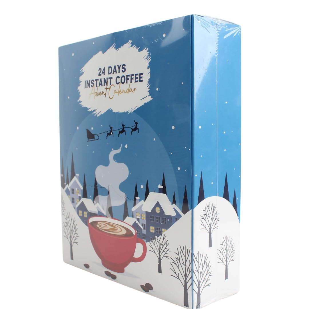Coffee advent calendar 2025 | Christmas coffee advent for coffee lovers | 24 days flavoured coffee advent calendar with pumpkin, caramel | Christmas coffee advent gift for men women adults