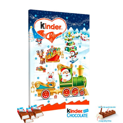 Kinder advent calendar - kinder chocolate advent calendar 2025 kids Christmas countdown - 24 pieces individually wrapped mini kinder bars - Christmas chocolate gift advent